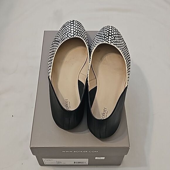 - Botkier Britt Womens Flats 9M Leather Snake Print Slip On - Picture 2 of 6